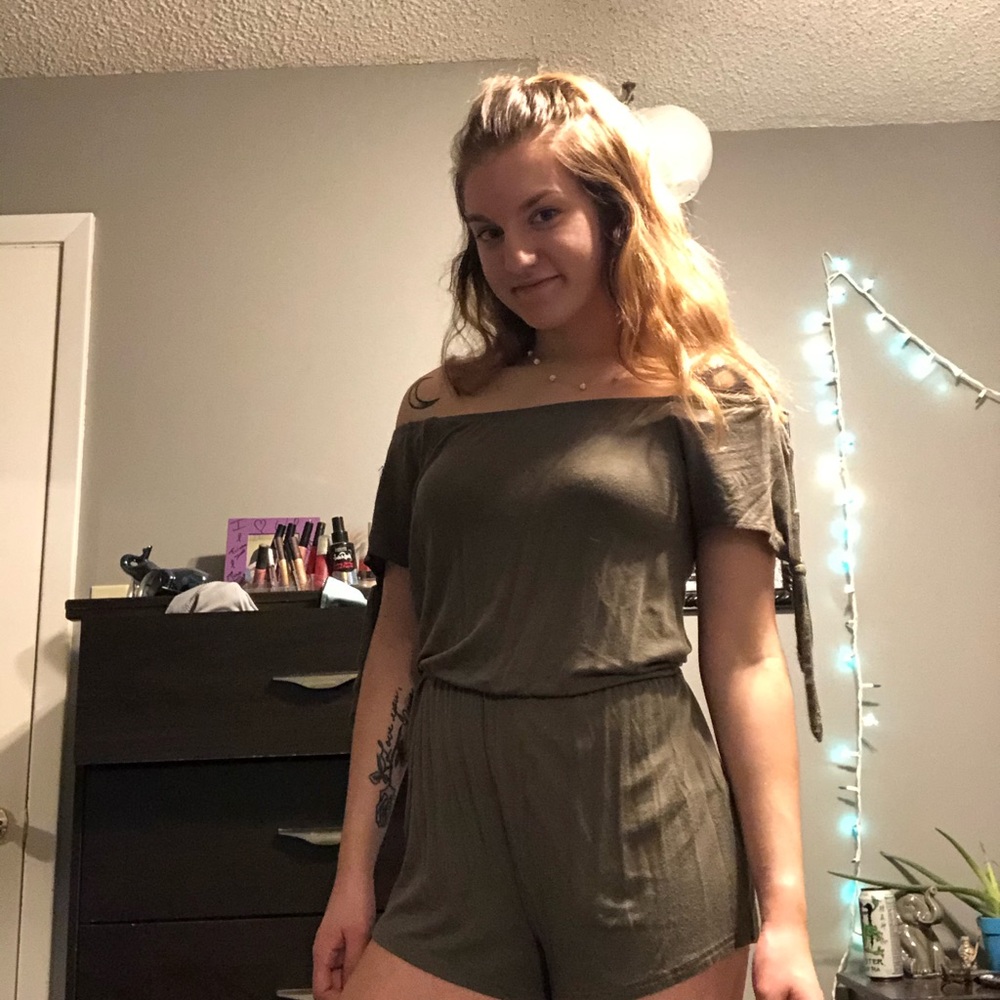 Dark green romper